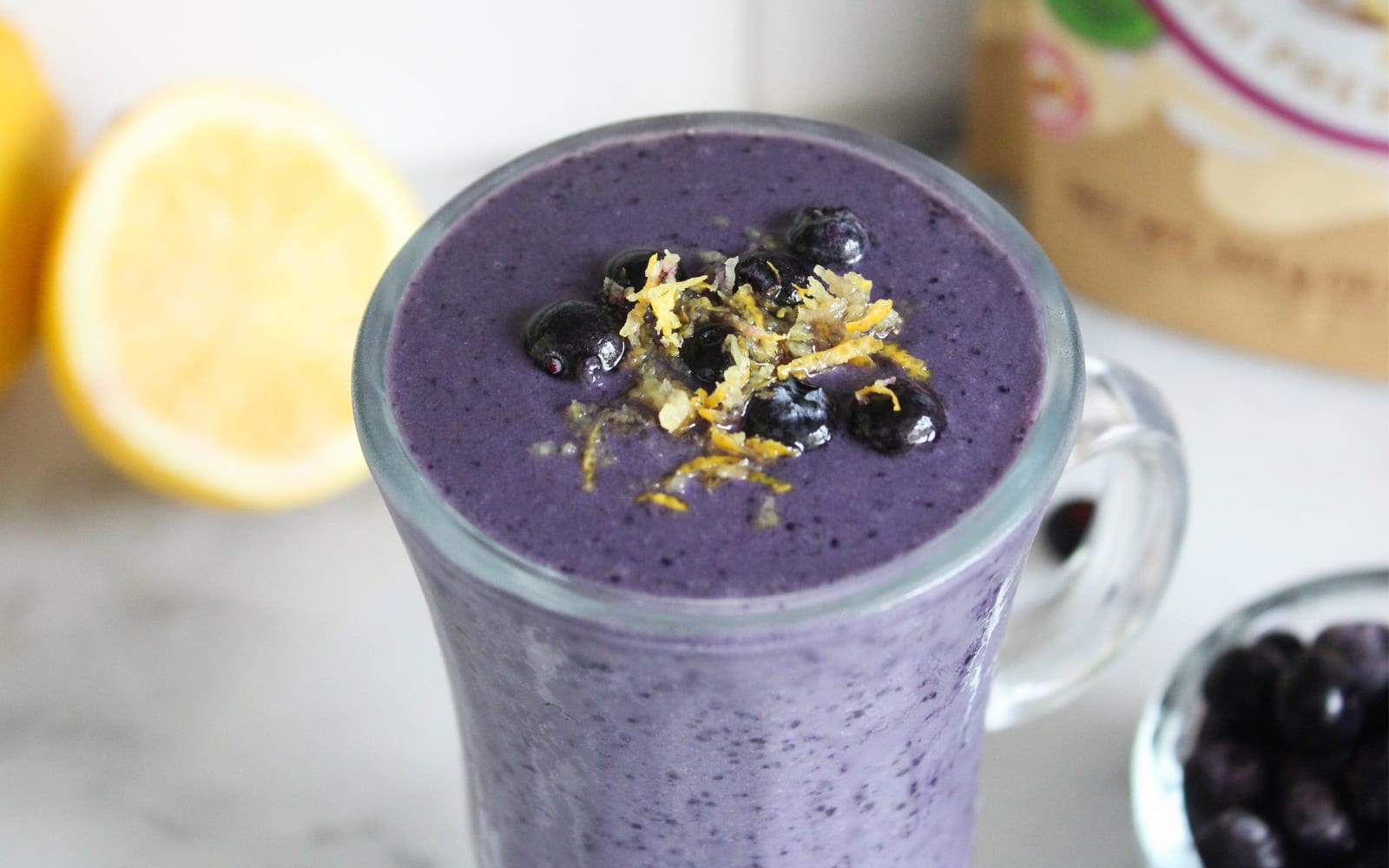 Plant-Based Blueberry Lemon Protein Smoothie - Nutracelle