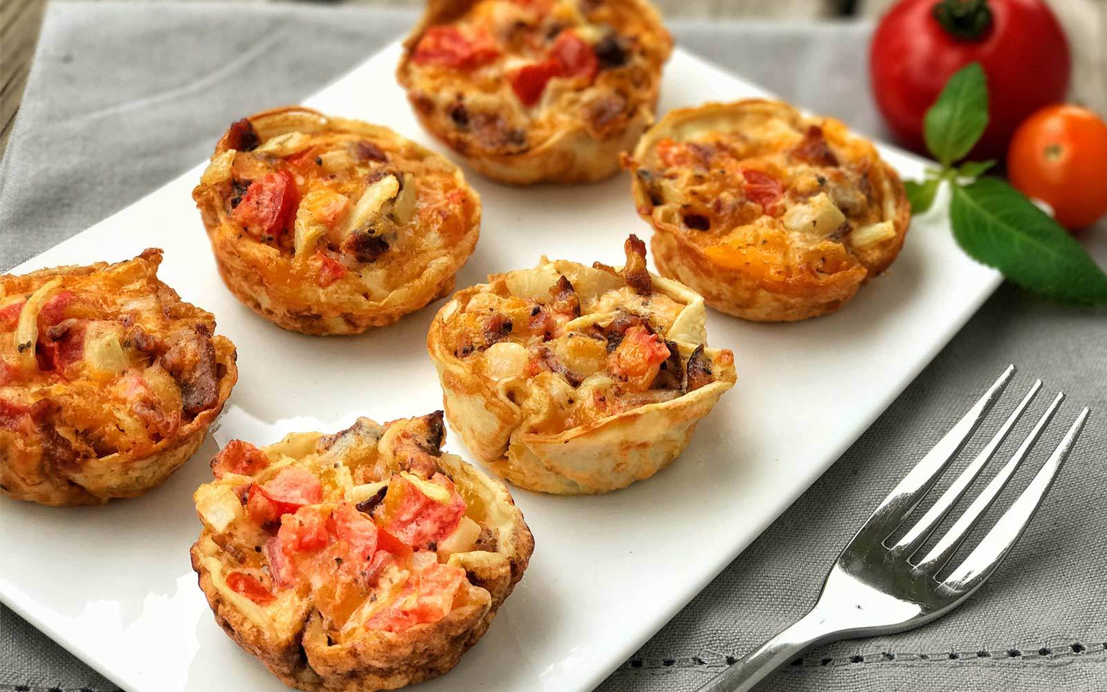 Crispy Bacon Tomato Protein Cups - Nutracelle
