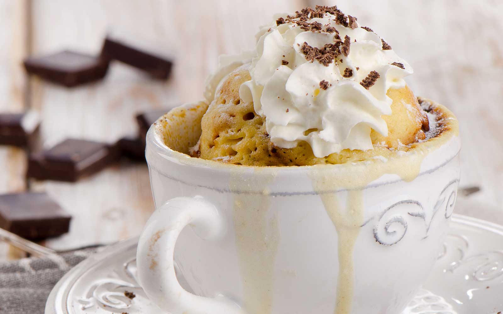 Decadent 60 Second Vanilla Microwave Mug Cake - Nutracelle