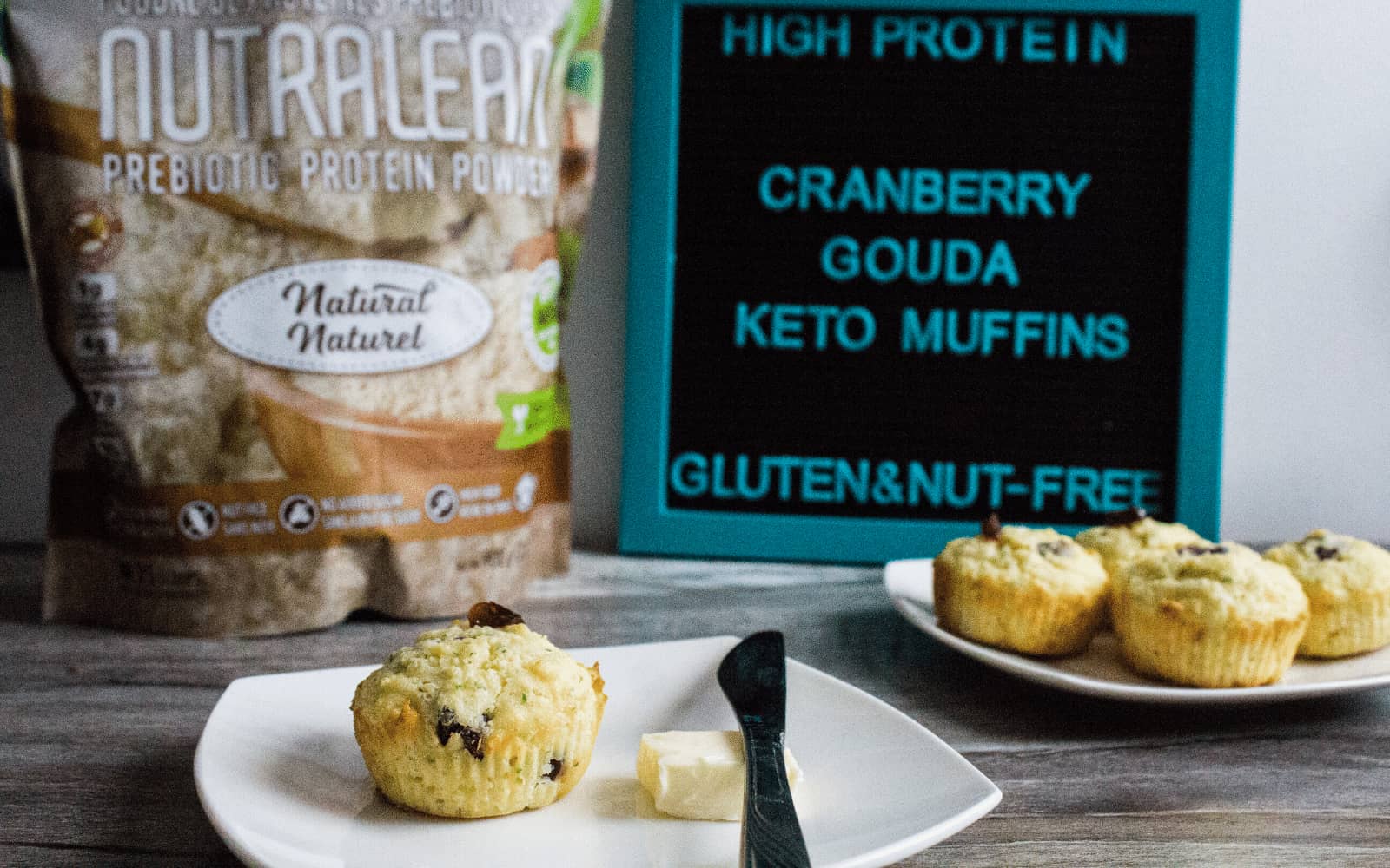 Gluten-Free Cranberry Gouda Keto Muffins - Nutracelle