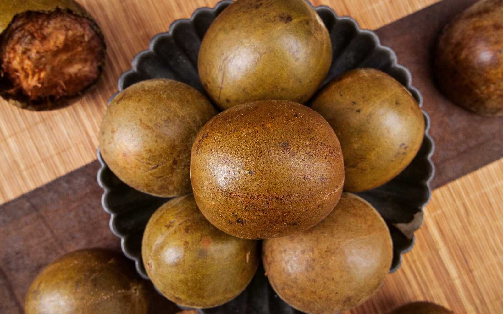 a close up image of a bowl of monk fruit