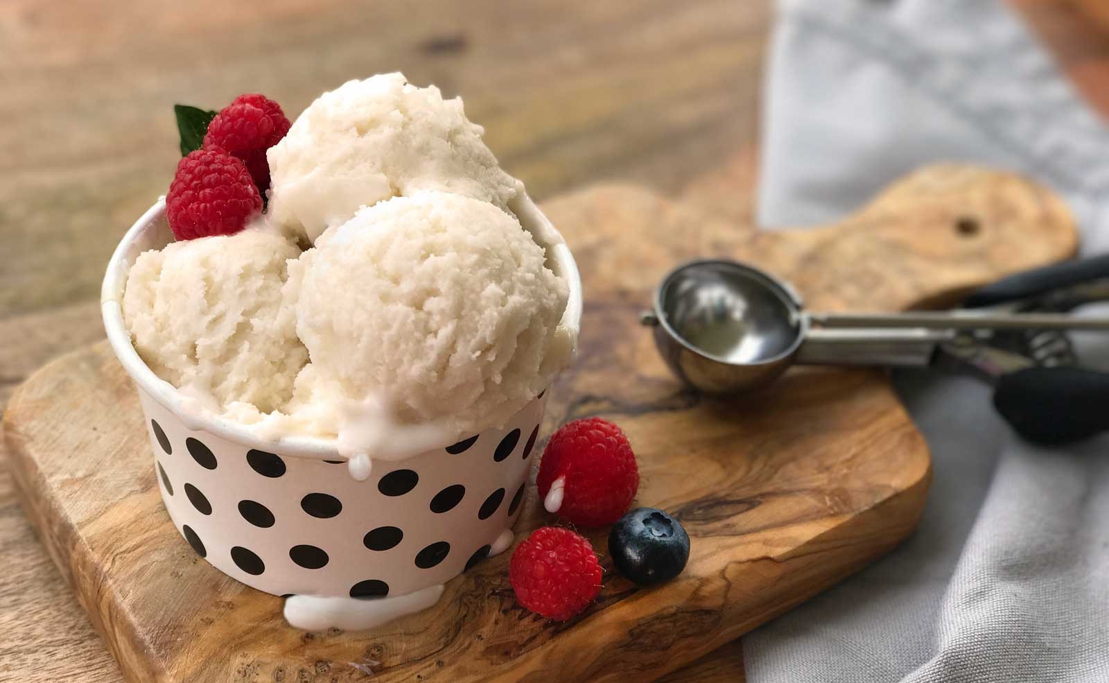 No Machine Needed Low Sugar Vanilla Protein Ice Cream - Nutracelle
