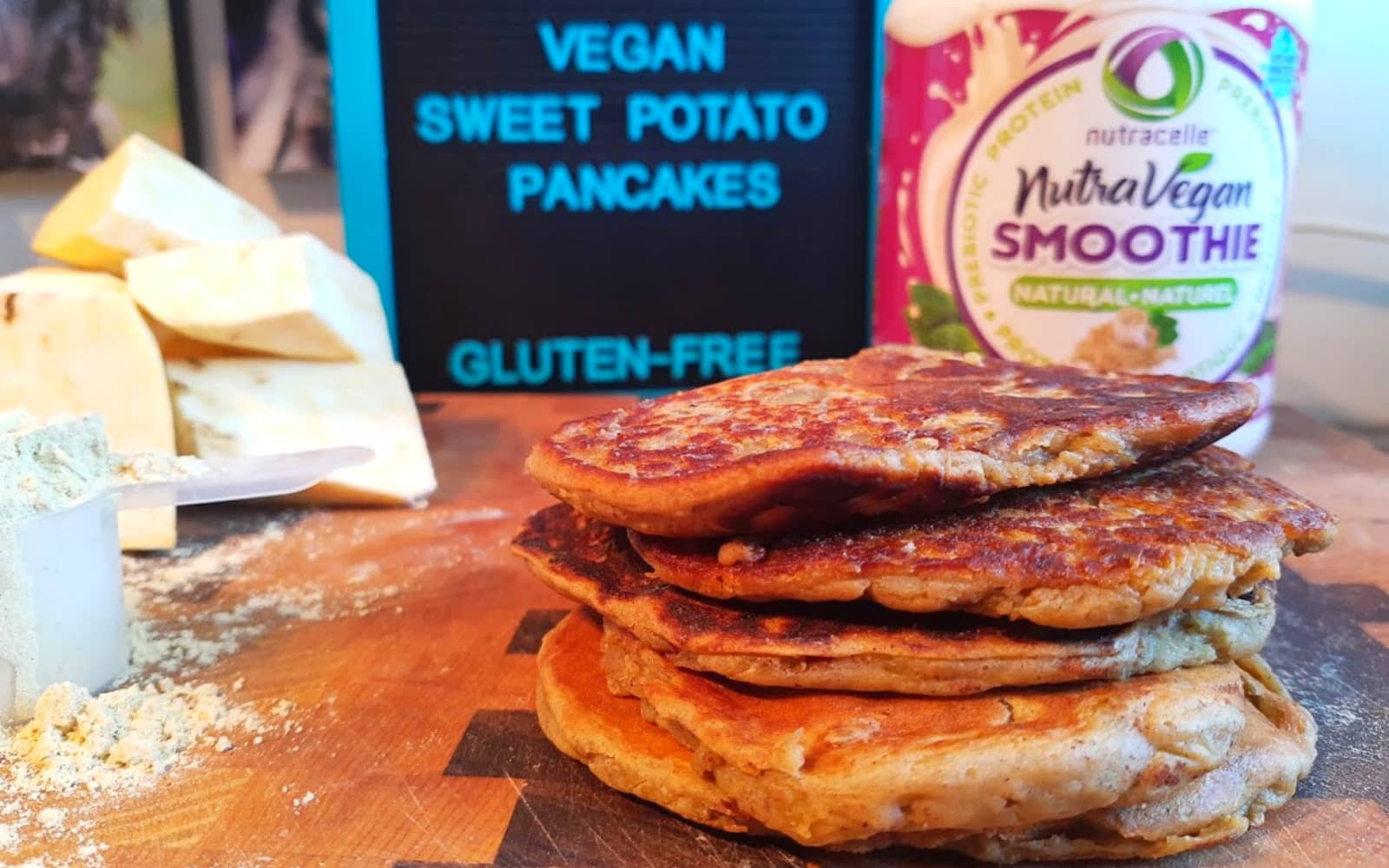 Vegan Sweet Potato Pancakes - Nutracelle