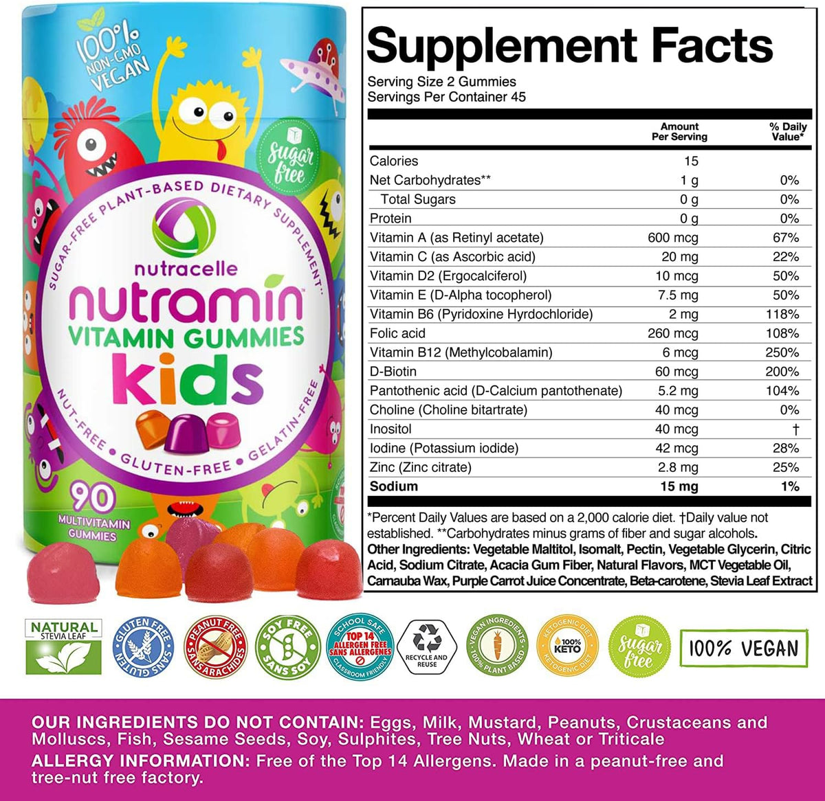 Nutramin Kids Multivitamin Gummies 🇺🇸 - Nutracelle